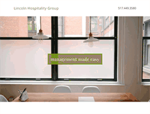 Tablet Screenshot of lincolnhospitalitygroup.com